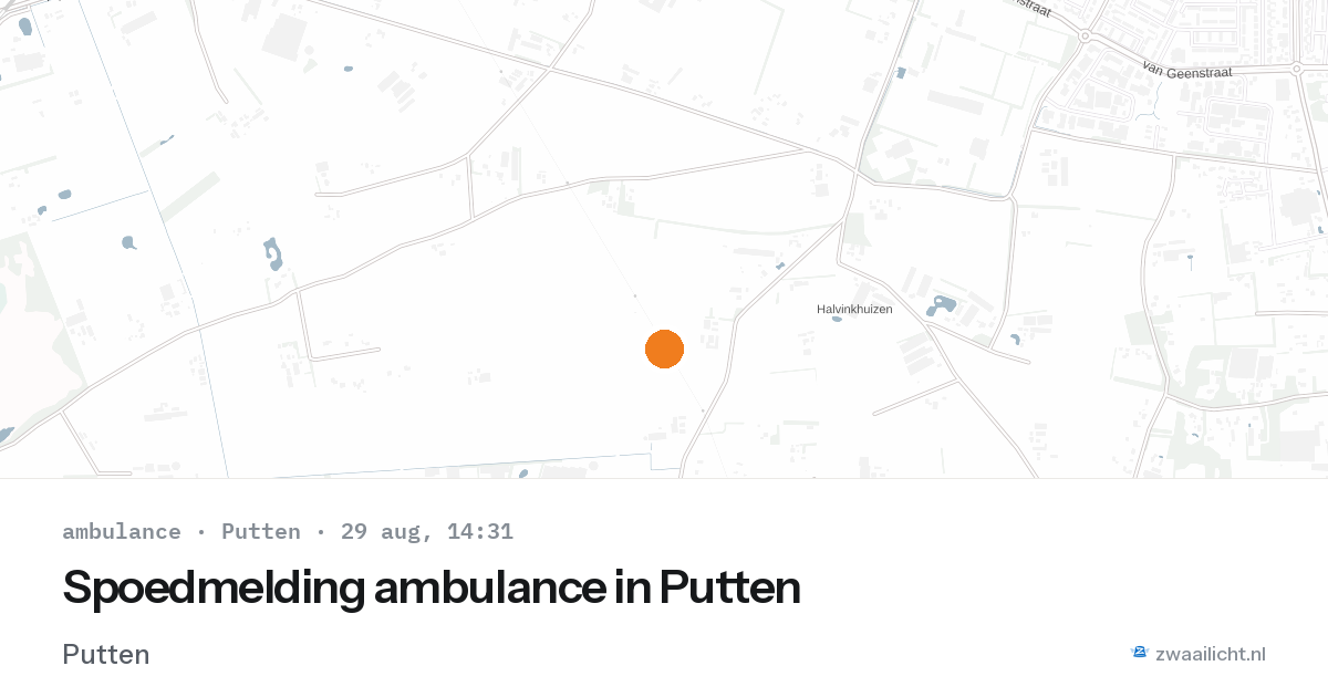 Spoedmelding ambulance in Putten — 29 aug 2026