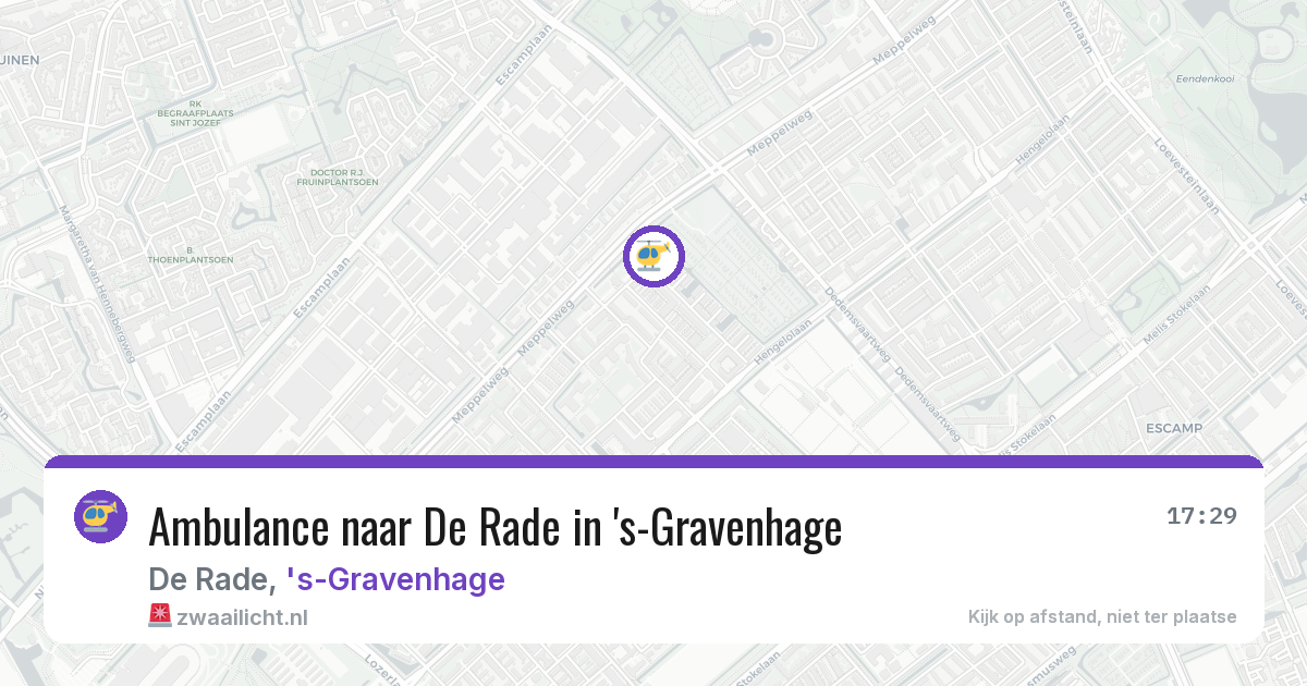 Ambulance naar De Rade in 's-Gravenhage — 30 jul 2026