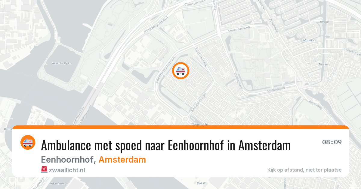 Ambulance met spoed naar Eenhoornhof in Amsterdam — 19 mei 2026