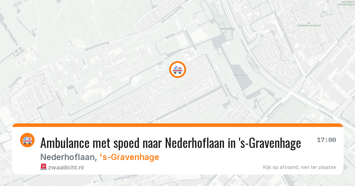 Ambulance met spoed naar Nederhoflaan in 's-Gravenhage — 2 jul 2026