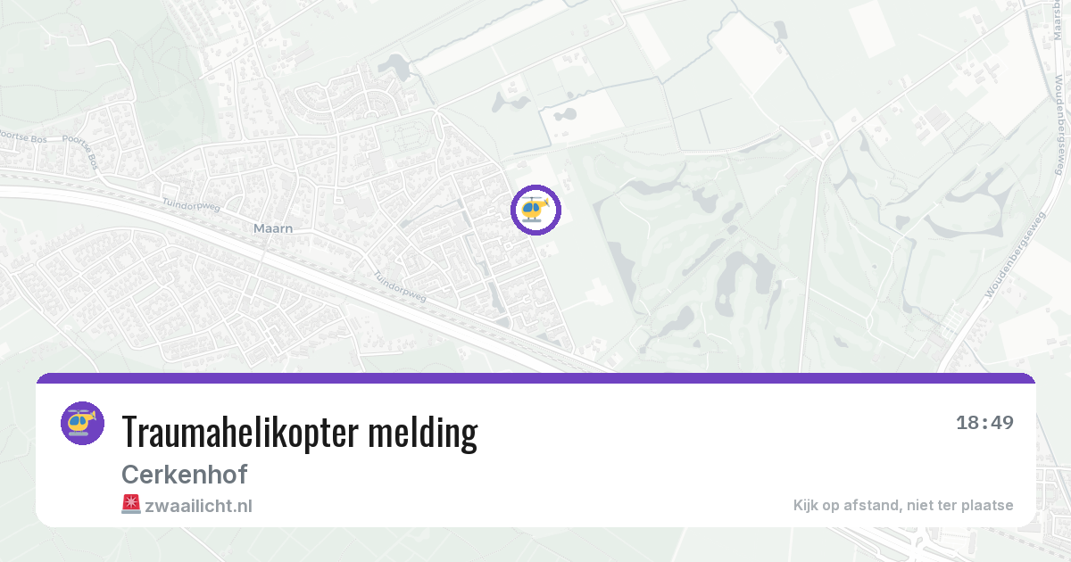Traumahelikopter melding — 27 jun 2026