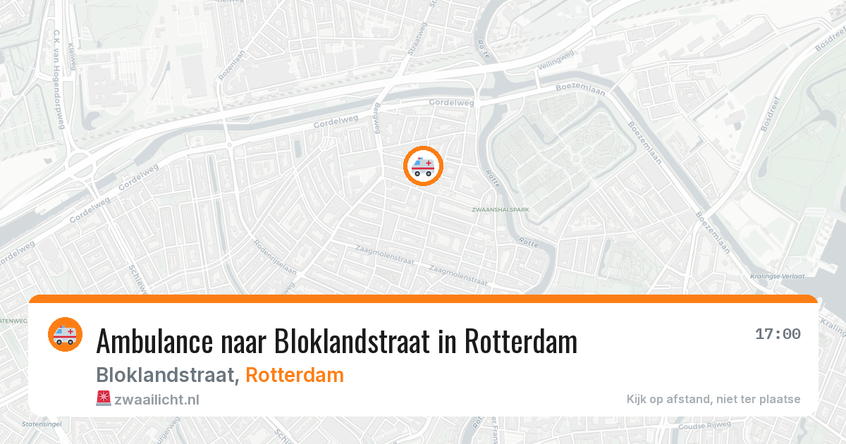 Ambulance naar Bloklandstraat in Rotterdam — 11 aug 2026