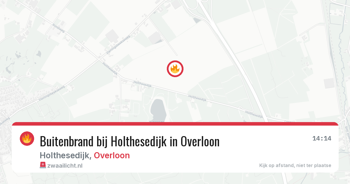 Buitenbrand bij Holthesedijk in Overloon — 30 apr 2026
