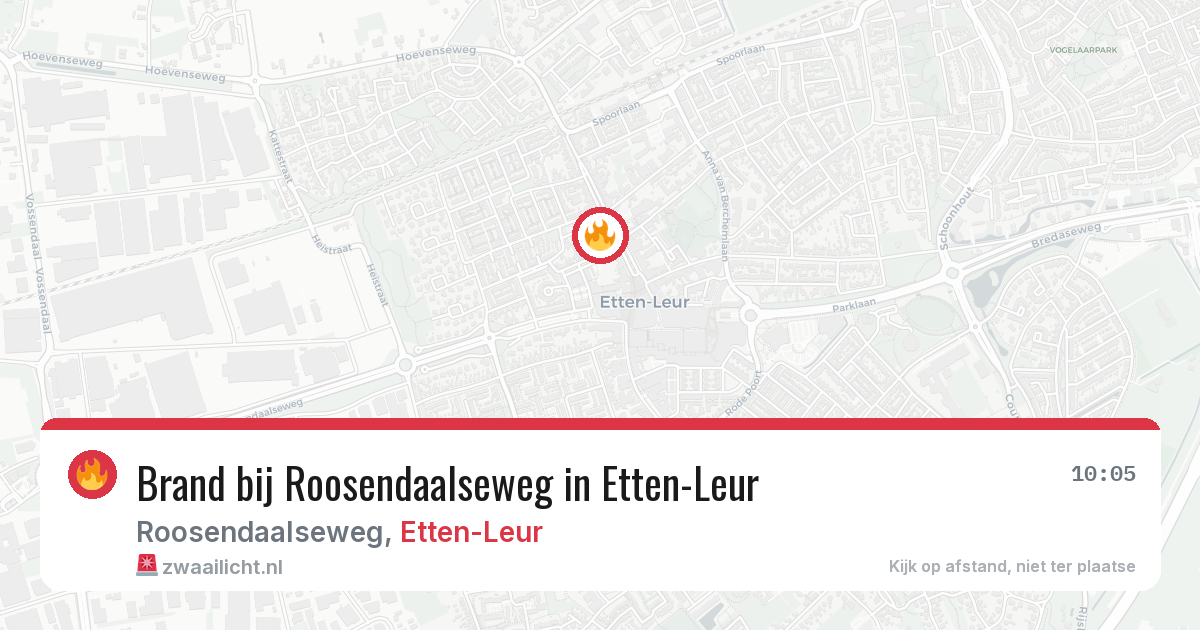 Brand bij Roosendaalseweg in Etten-Leur — 1 jun 2026