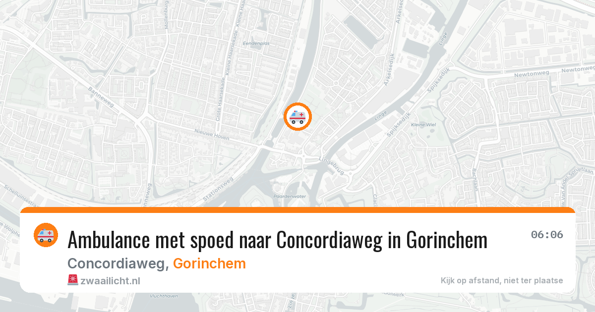 Ambulance met spoed naar Concordiaweg in Gorinchem — 26 mrt 2026