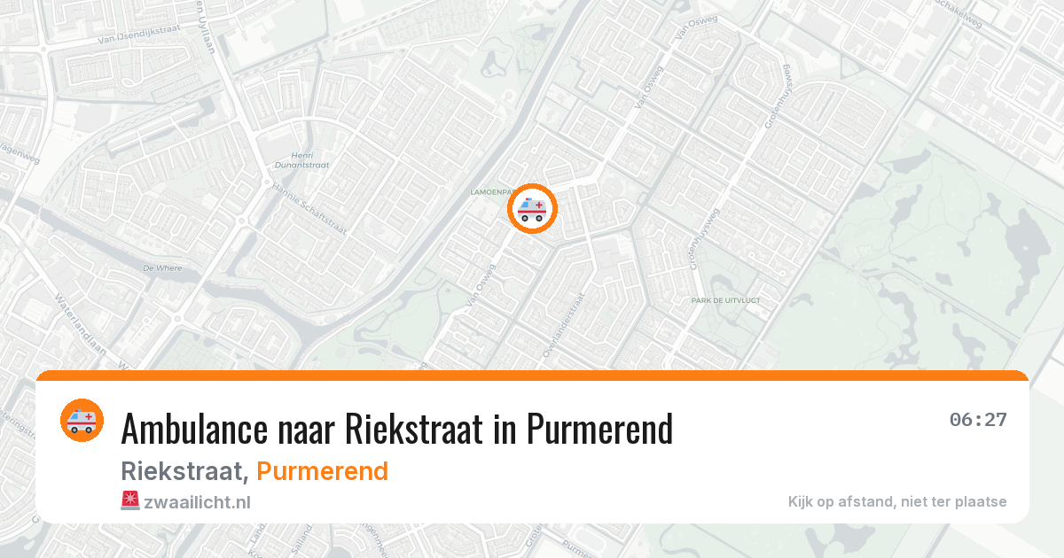 Ambulance naar Riekstraat in Purmerend — 11 mei 2026
