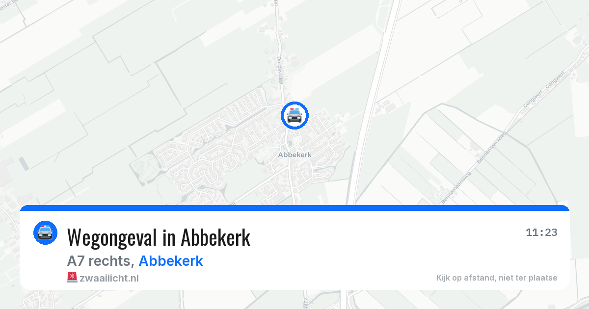 Wegongeval in Abbekerk — 2 jun 2026