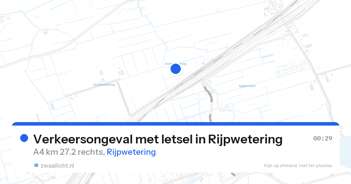 Verkeersongeval met letsel in Rijpwetering — 19 aug 2026