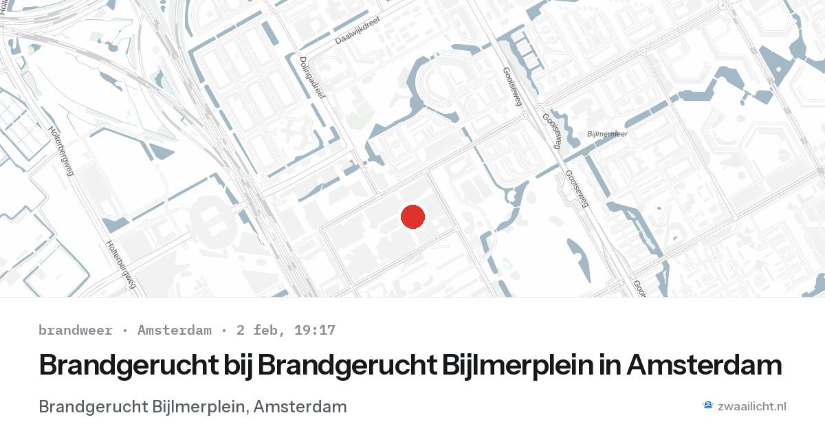 Brandgerucht bij Brandgerucht Bijlmerplein in Amsterdam — 2 feb 2026