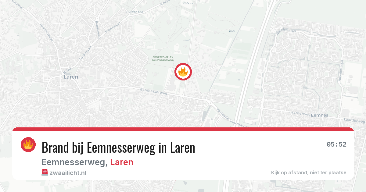Brand bij Eemnesserweg in Laren — 8 aug 2026