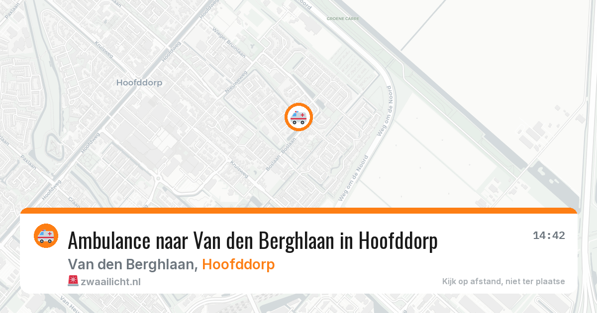 Ambulance naar Van den Berghlaan in Hoofddorp — 25 apr 2026