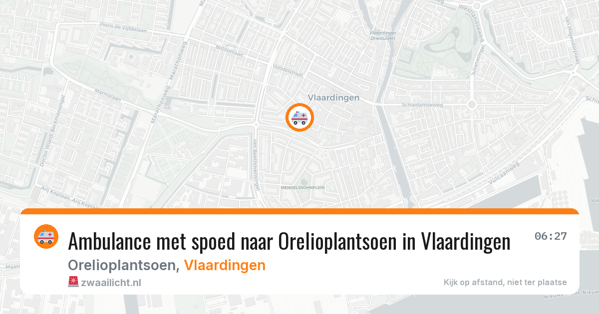 Ambulance met spoed naar Orelioplantsoen in Vlaardingen — 25 mrt 2026