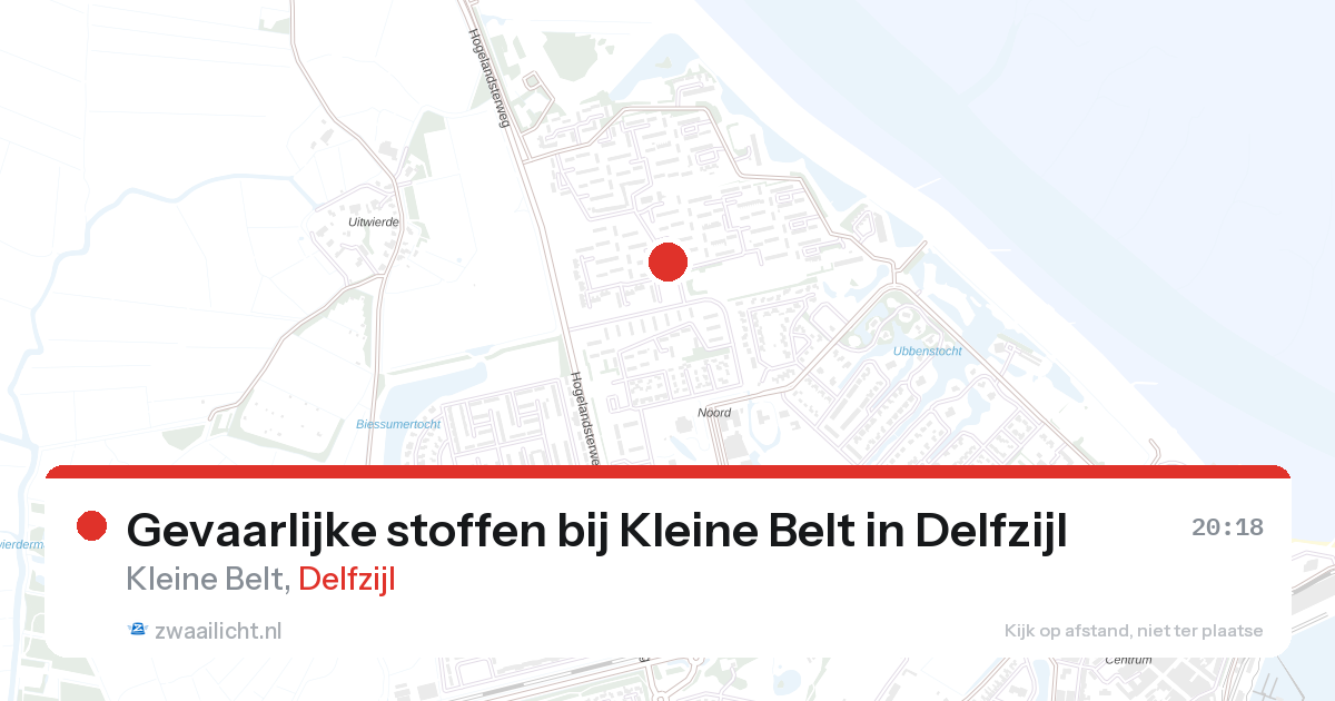 Gevaarlijke stoffen bij Kleine Belt in Delfzijl — 26 aug 2026