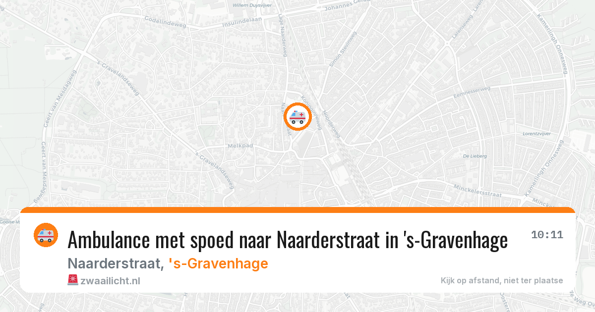 Ambulance met spoed naar Naarderstraat in 's-Gravenhage — 8 apr 2026