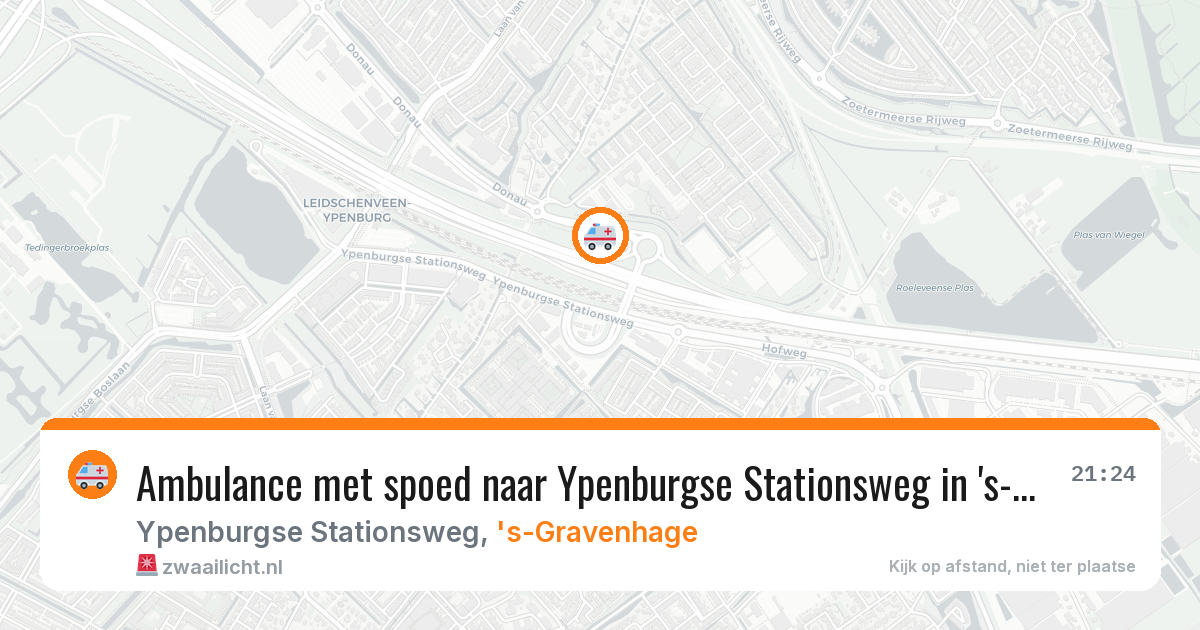 Ambulance met spoed naar Ypenburgse Stationsweg in 's-Gravenhage — 6 apr 2026