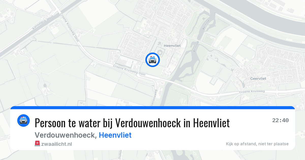 Persoon te water bij Verdouwenhoeck in Heenvliet — 19 feb 2026