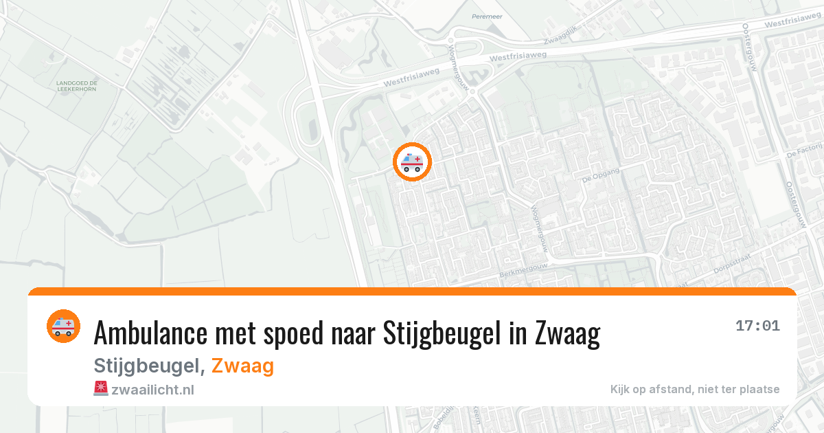 Ambulance met spoed naar Stijgbeugel in Zwaag — 15 apr 2026