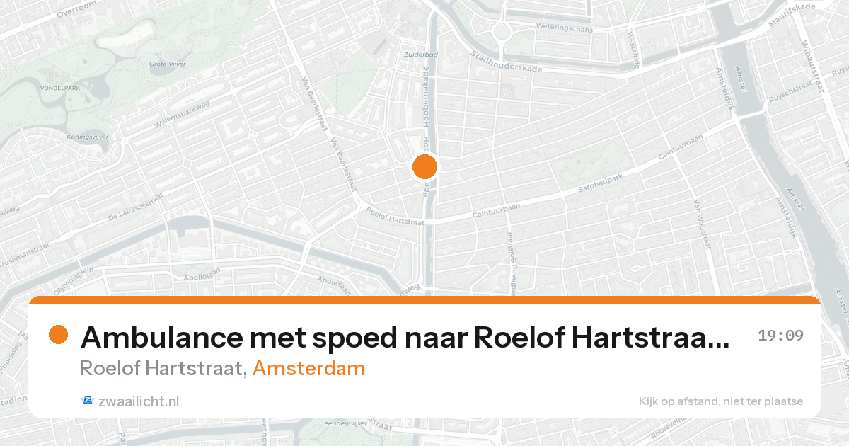 Ambulance met spoed naar Roelof Hartstraat in Amsterdam — 31 jan 2026