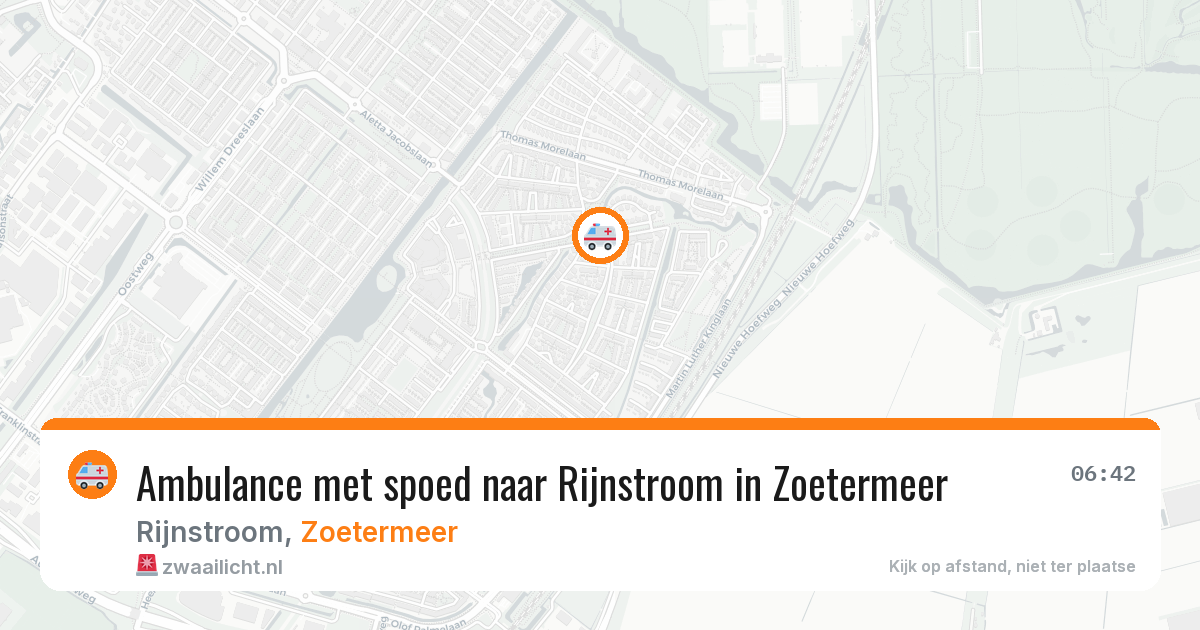 Ambulance met spoed naar Rijnstroom in Zoetermeer — 22 apr 2026