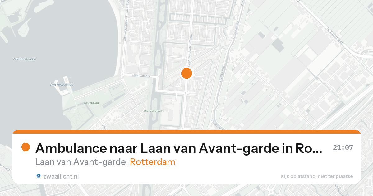 Ambulance naar Laan van Avant-garde in Rotterdam — 22 aug 2026
