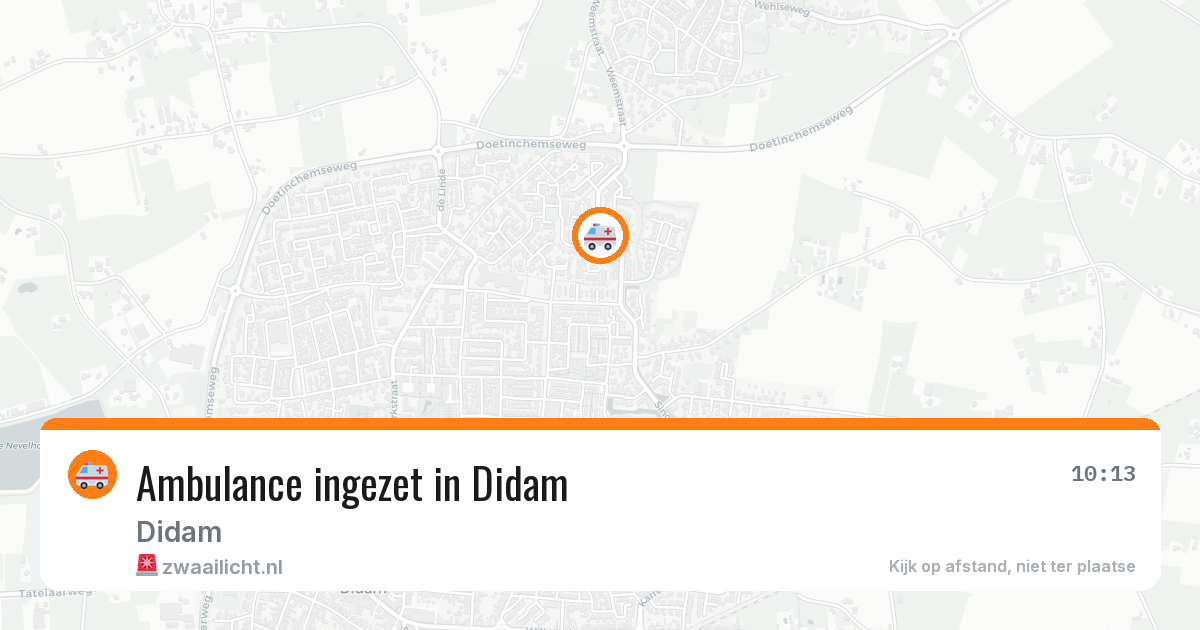 Ambulance ingezet in Didam — 11 aug 2026