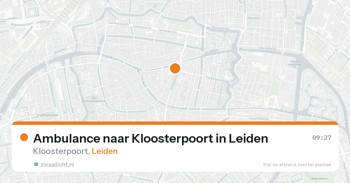 Ambulance naar Kloosterpoort in Leiden — 21 aug 2026