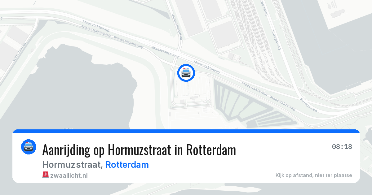 Aanrijding op Hormuzstraat in Rotterdam — 14 aug 2026