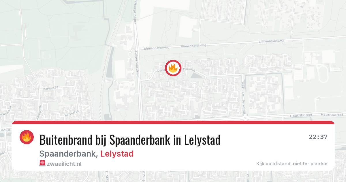 Buitenbrand bij Spaanderbank in Lelystad — 13 jul 2026