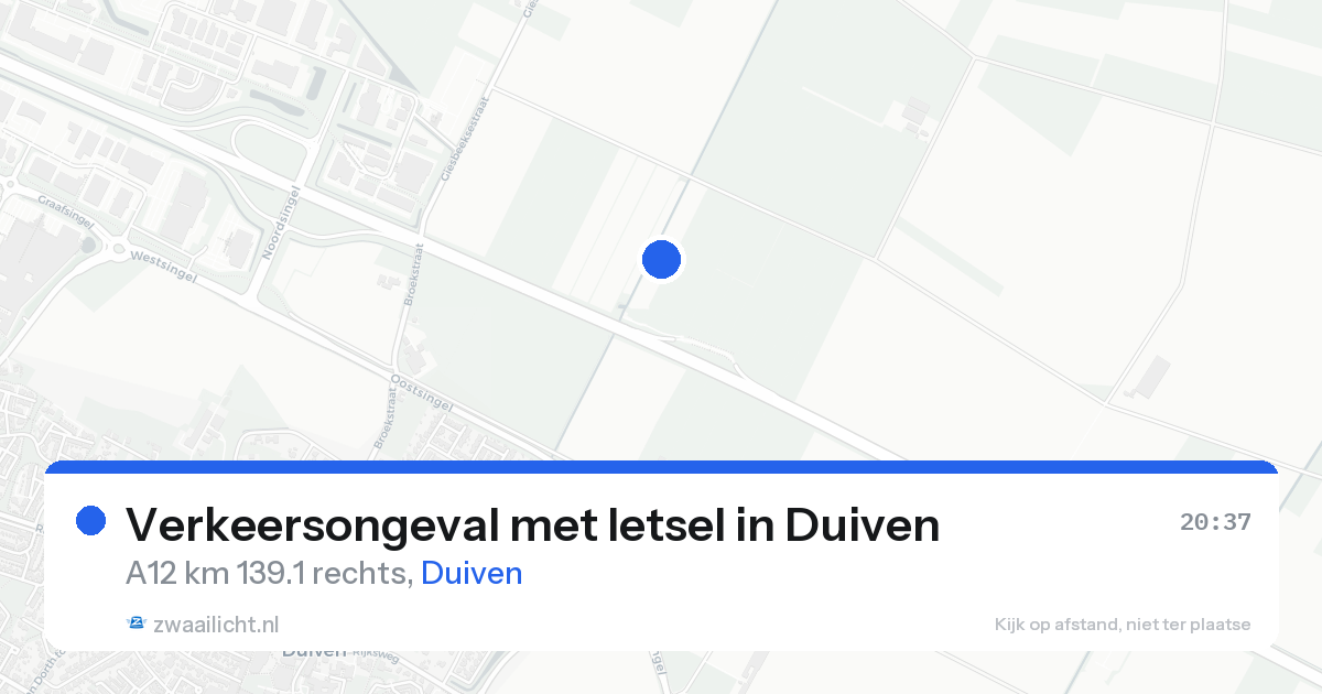 Verkeersongeval met letsel in Duiven — 16 aug 2026
