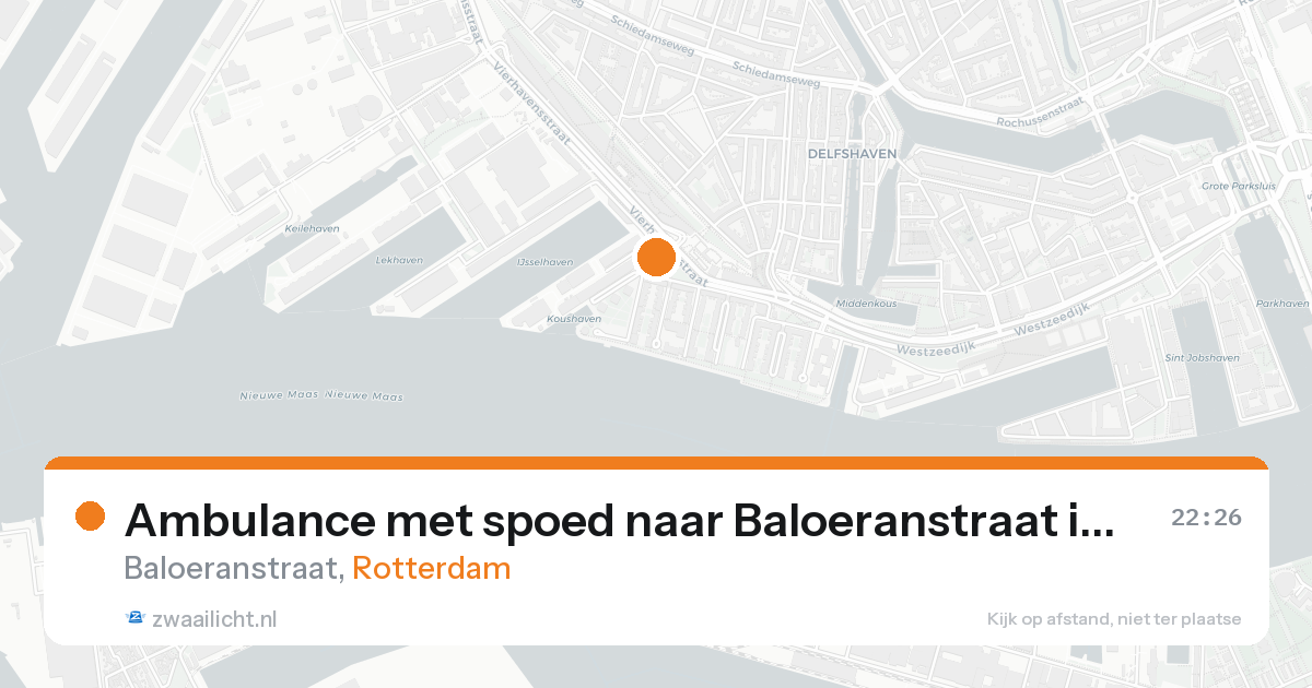 Ambulance met spoed naar Baloeranstraat in Rotterdam — 7 jul 2026