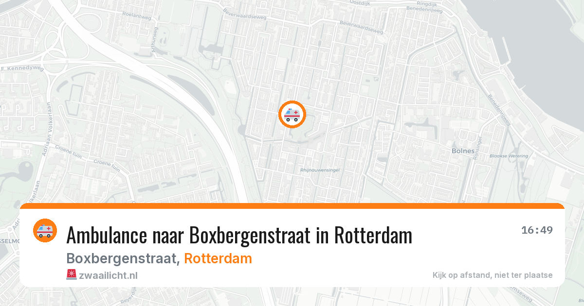 Ambulance naar Boxbergenstraat in Rotterdam — 7 aug 2026