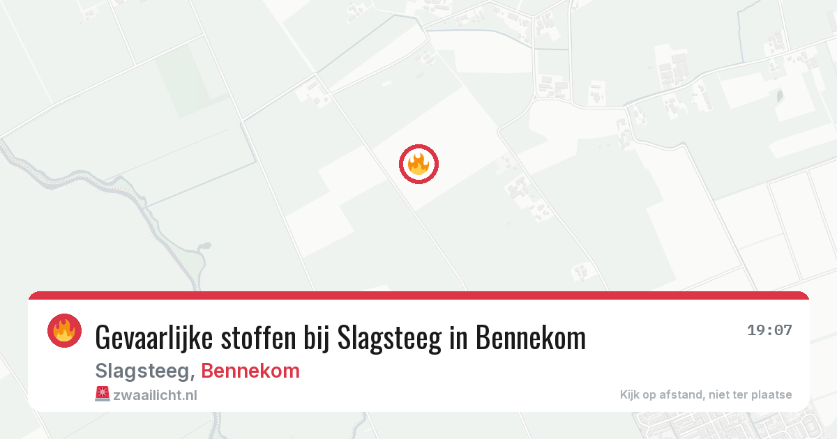 Gevaarlijke stoffen bij Slagsteeg in Bennekom — 8 jun 2026