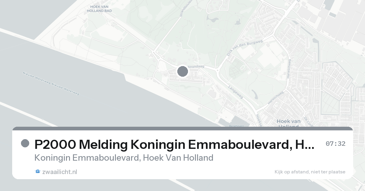 P2000 Melding Koningin Emmaboulevard, Hoek Van Holland — 8 feb 2026