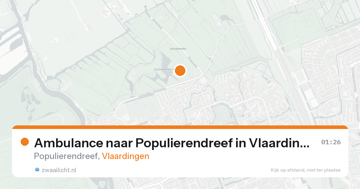 Ambulance naar Populierendreef in Vlaardingen — 31 jan 2026