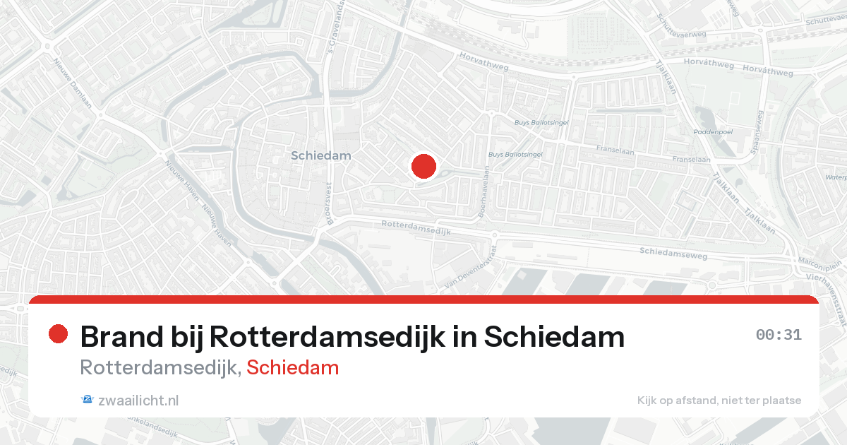 Brand bij Rotterdamsedijk in Schiedam — 21 aug 2026
