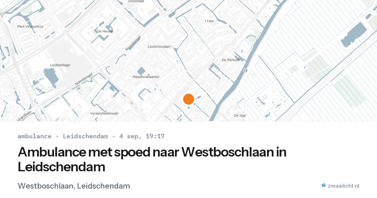 Ambulance met spoed naar Westboschlaan in Leidschendam — 4 sep 2026