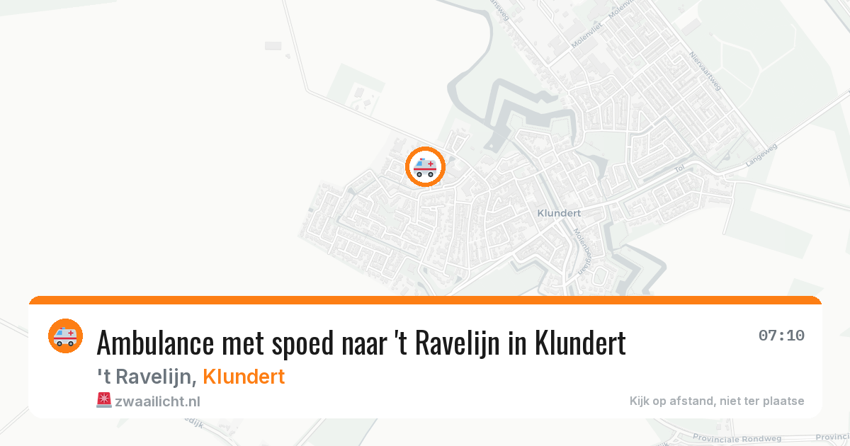 Ambulance met spoed naar 't Ravelijn in Klundert — 9 mrt 2026