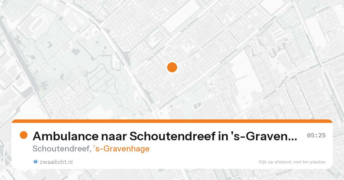 Ambulance naar Schoutendreef in 's-Gravenhage — 17 aug 2026