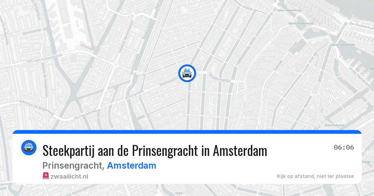 Steekpartij aan de Prinsengracht in Amsterdam — 24 mei 2026