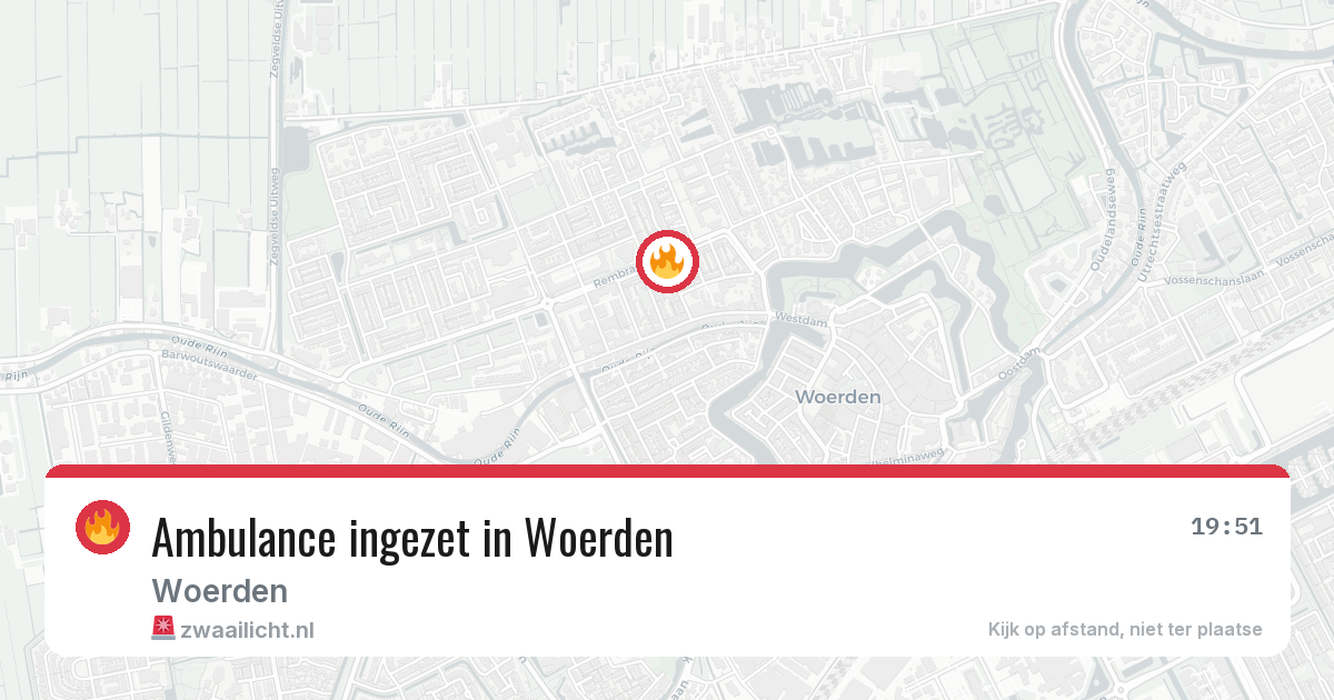 Ambulance ingezet in Woerden — 17 mei 2026