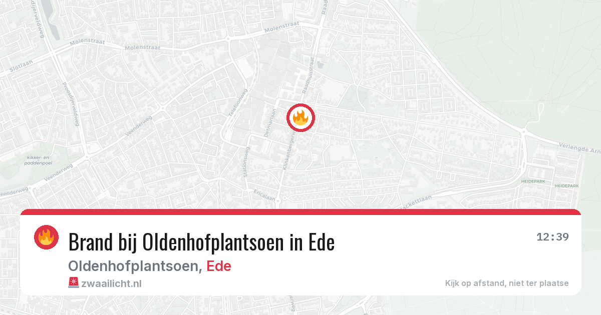 Brand bij Oldenhofplantsoen in Ede — 28 jun 2026