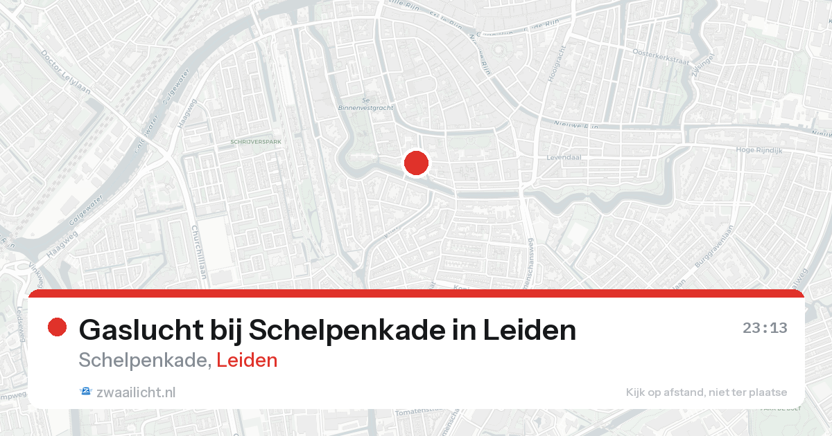 Gaslucht bij Schelpenkade in Leiden — 1 mei 2026