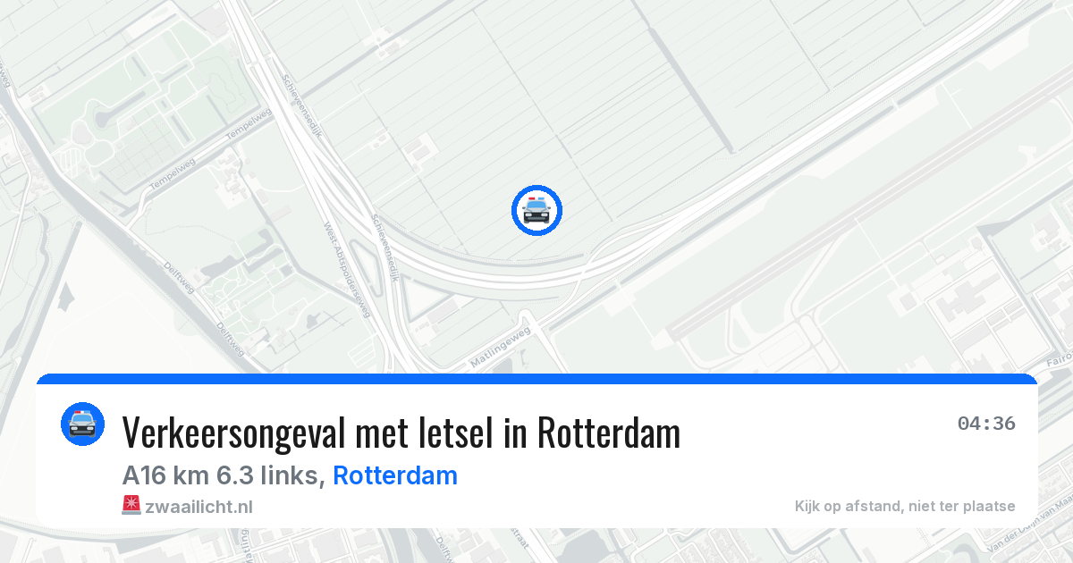 Verkeersongeval met letsel in Rotterdam — 13 aug 2026