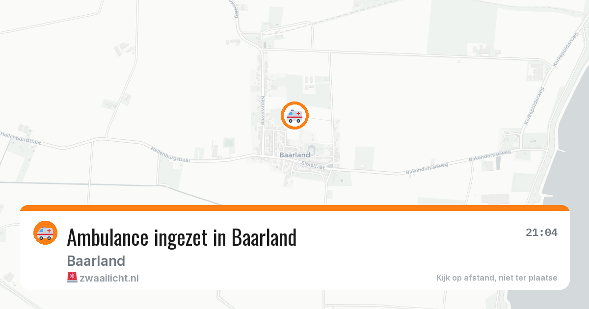 Ambulance ingezet in Baarland — 5 aug 2026