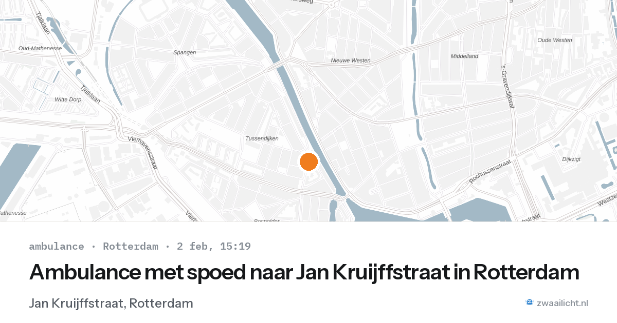 Ambulance met spoed naar Jan Kruijffstraat in Rotterdam — 2 feb 2026