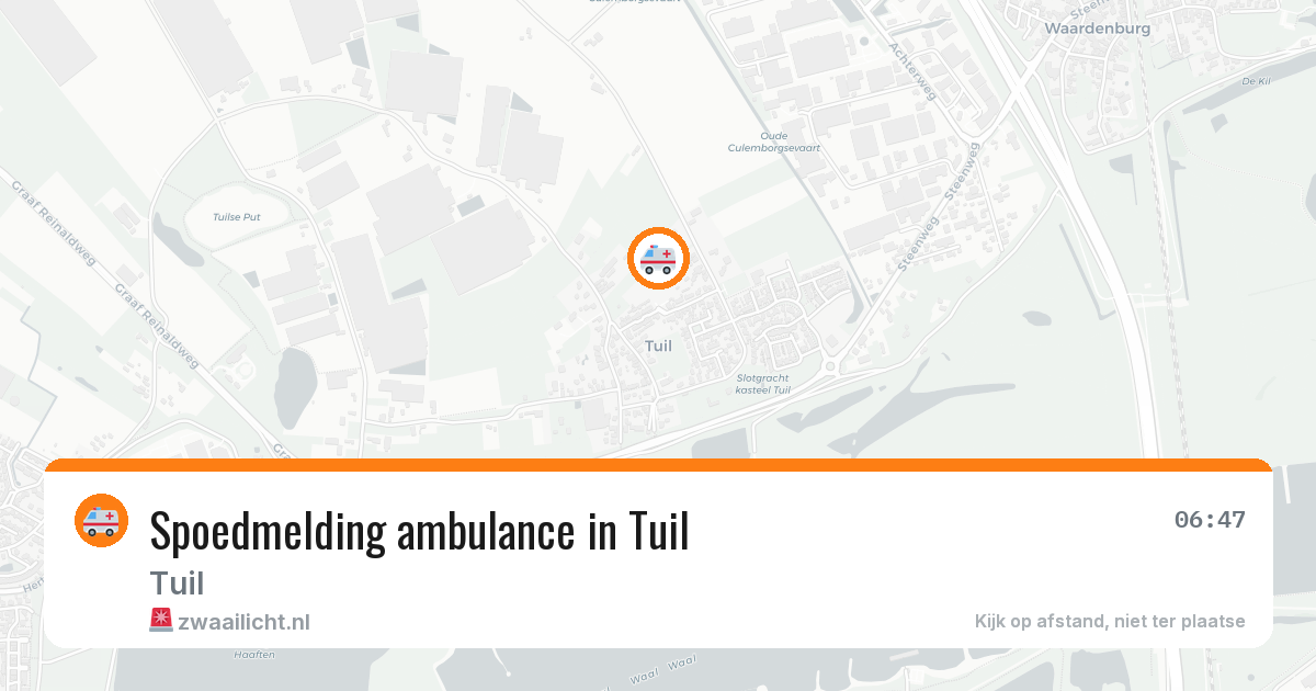 Spoedmelding ambulance in Tuil — 8 feb 2026