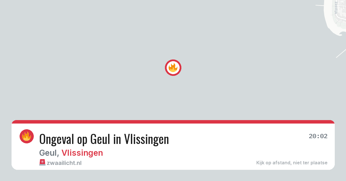 Ongeval op Geul in Vlissingen — 8 aug 2026