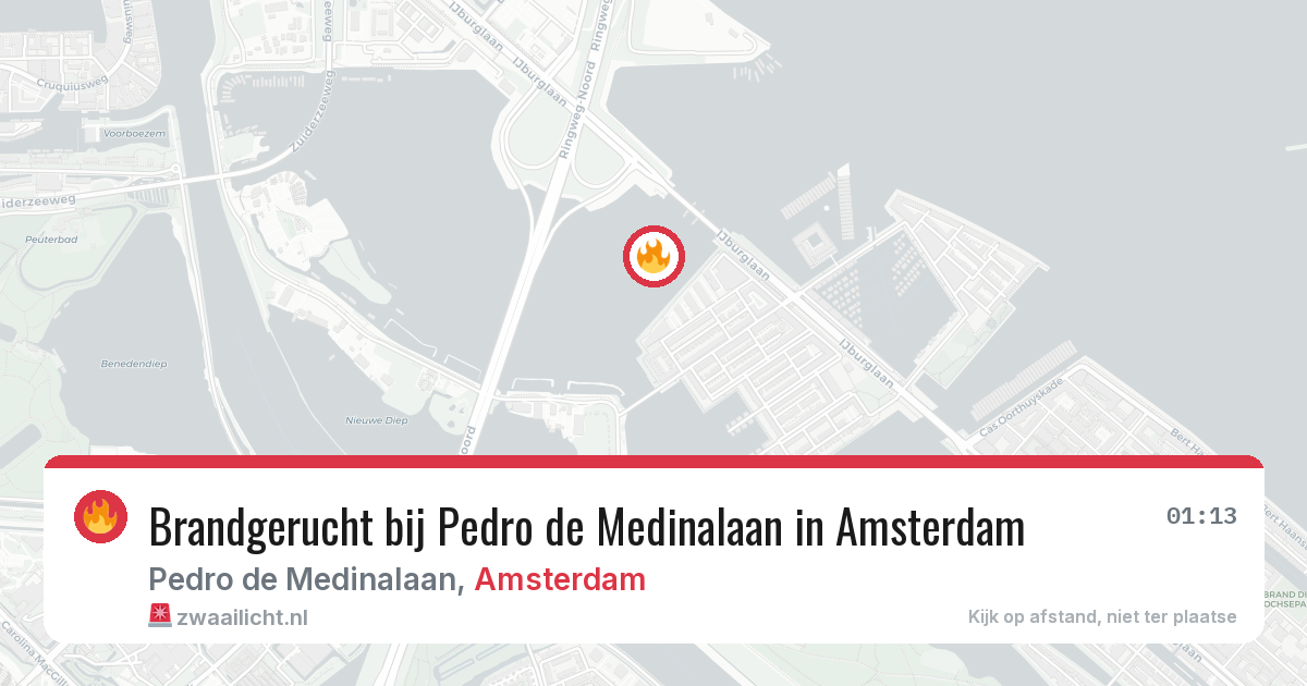 Brandgerucht bij Pedro de Medinalaan in Amsterdam — 27 jun 2026