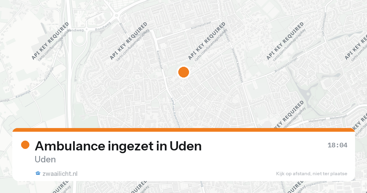 Ambulance ingezet in Uden — 26 aug 2026