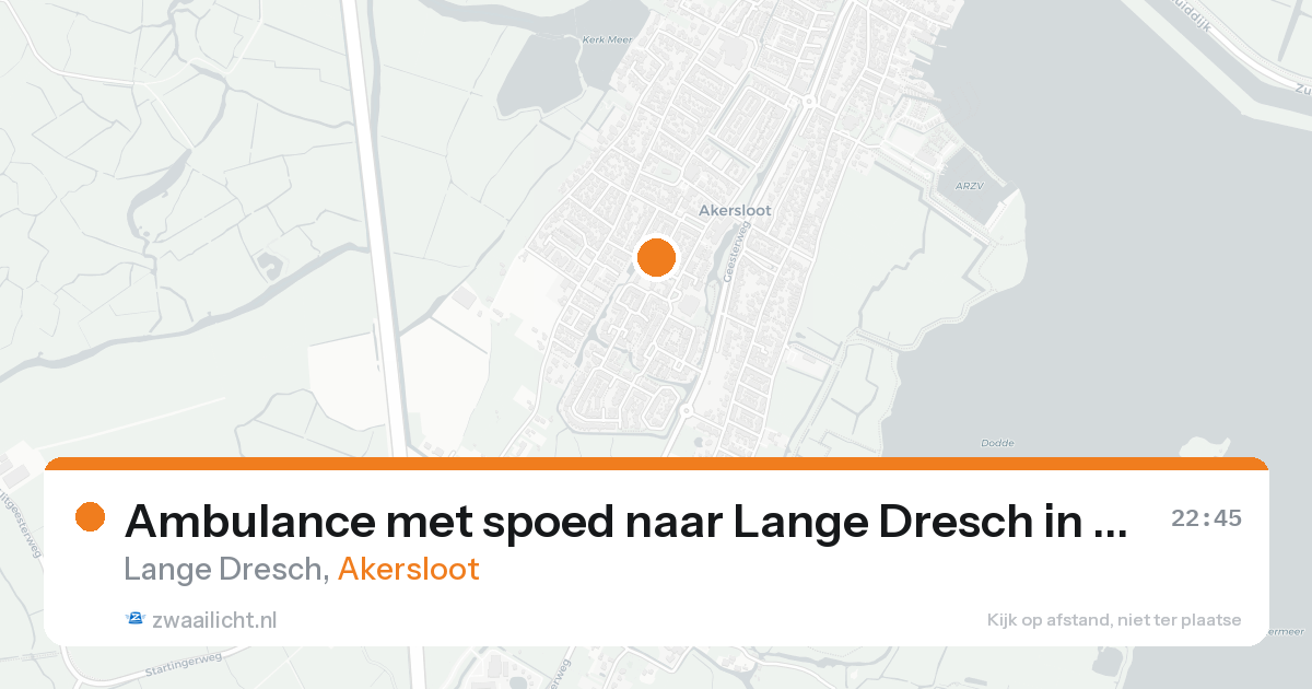 Ambulance met spoed naar Lange Dresch in Akersloot — 31 mei 2026